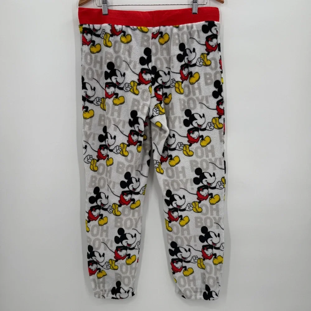 Disney Mickey Mouse Oh Boy Plush‎ Pajama Pants Sleepwear Women's Size Large - Picture 3 of 6